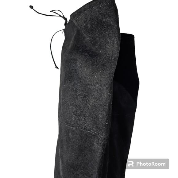 Charlotte Russe Thigh High Over the Knee Black Suede Boots Women's Size 7 - Picture 8 of 16